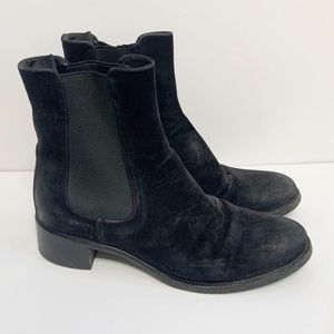 Prada Ankle Boots in Black Suede
